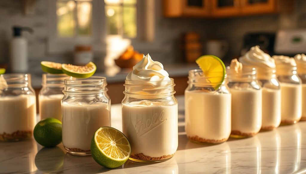 assembling dessert jars