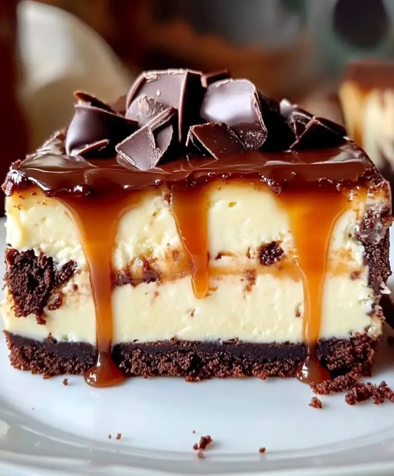 Read more about the article Caramel Brownie Cheesecake