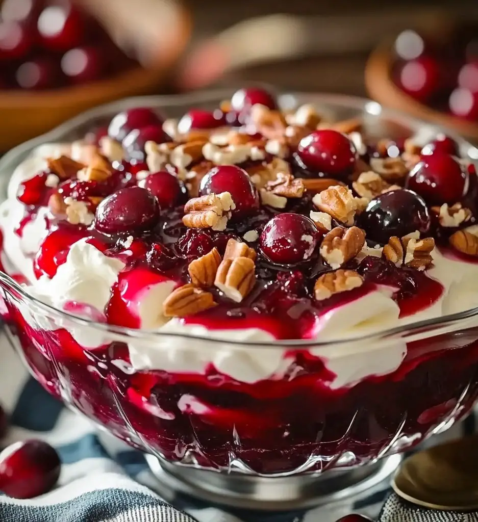Read more about the article Cranberry Jello Salad with Cream Cheese Topping