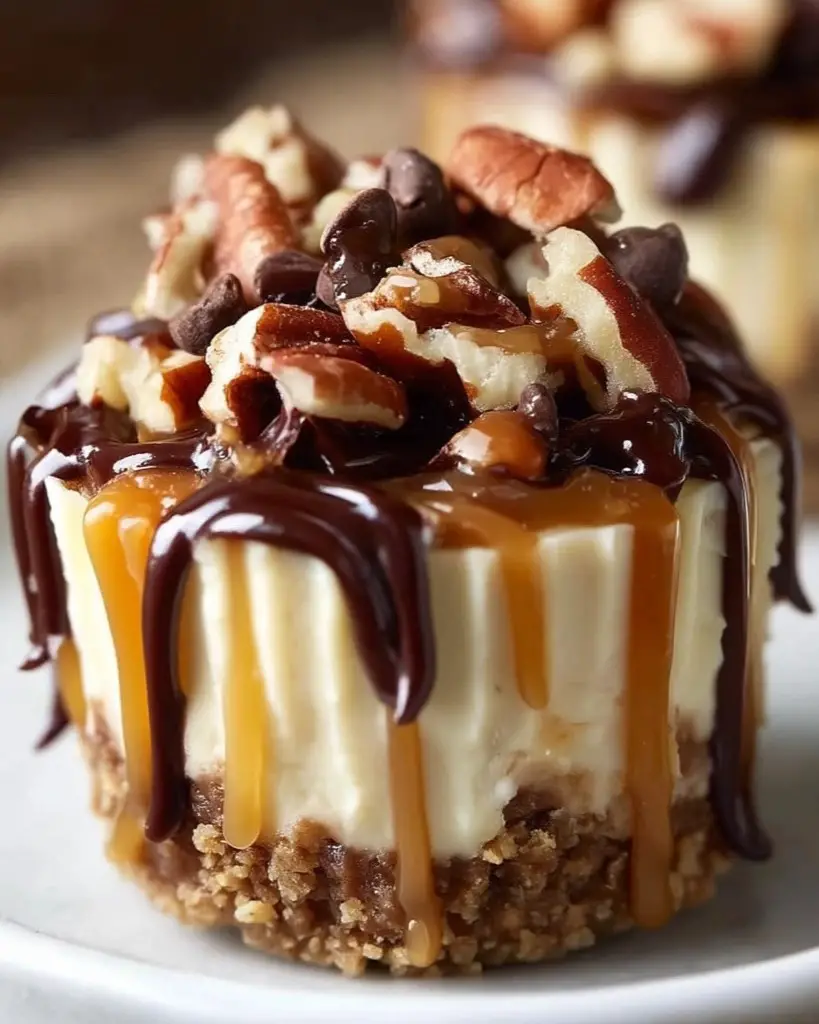 Read more about the article No-Bake Turtle Mini Cheesecakes