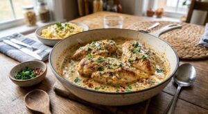 Read more about the article Easy Creamy Garlic Chicken Breast Recipe (30-Minute Dinner)